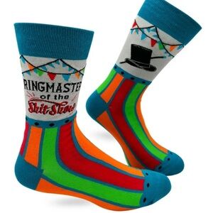 •Ringmaster• Funny Circus Themed Novelty Crew Socks